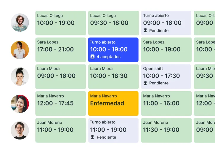 SameSystem schedule interface